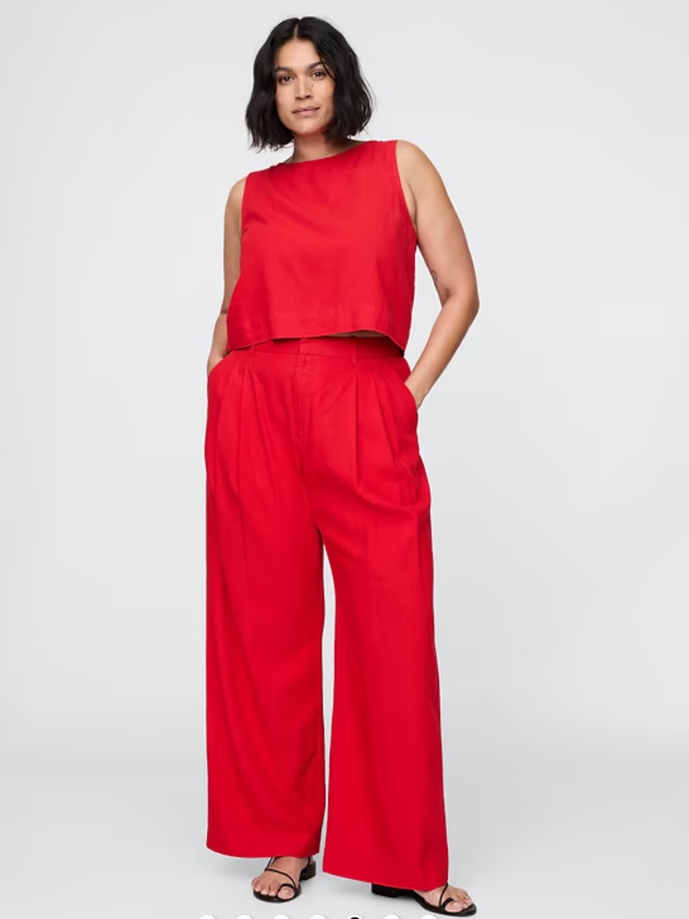 GAP 365 High Rise Linen-Blend Trousers - Picture 5 of 11